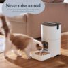 Smart Automatic Cat Feeder - 6-L Reliable Automatic Cat Food Dispenser with Display LCD Screen for Easy Set Up -Portion Control Automatic Dog Feeder - Desiccant Bag Keeps Dry Food Fresh-Voice Recorder - Image 6