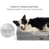 Bedsure Orthopedic Bed for Medium Dogs - Waterproof Dog Sofa Bed Medium, Supportive Foam Pet Couch with Removable Washable Cover, Waterproof Lining and Nonskid Bottom, Grey - Image 2