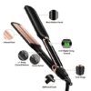 Professional Hair Straightener and Curler by JONIK BEAUTY AND FASHION. Infrared Technology, Ceramic Tourmaline-Coated Plates Flat Iron. White Glossy Finish! - Image 7