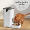 Smart Automatic Cat Feeder - 6-L Reliable Automatic Cat Food Dispenser with Display LCD Screen for Easy Set Up -Portion Control Automatic Dog Feeder - Desiccant Bag Keeps Dry Food Fresh-Voice Recorder - Image 4