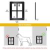 NAMSAN Pet Door for Screen Door Sliding Dog Screen Door Inner Size 12 x 16 inches Lockable Doggy Door Magnetic Automatic Closing - Image 4