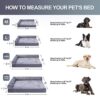 Orthopedic Pet Bed Deluxe Plush L-Shaped Couch with Waterproof Lining Bolster Sleeping Sofa with Removable Washable Cover & Nonskid Bottom for Medium Dogs, Gray - Image 2