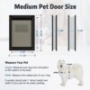 HARDLIGHT Weatherproof Dog Door with Sliding Lock Panel, Tunnel Adjustable, Double Flap Dog Door and Cat Door, Strong and Durable, for Medium, Large, and X-Large Dogs - Image 5