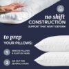 Beckham Hotel Collection Bed Pillows Standard / Queen Size Set of 2 - Down Alternative Bedding Gel Cooling Pillow for Back, Stomach or Side Sleepers - Image 8