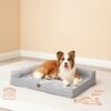 EHEYCIGA Memory Foam Orthopedic Dog Beds Large Sized Dog, Washable Dog Bed with Waterproof Lining Removable Cover, Dog Sofa Bed with Nonskid Bottom Pet Couch Bed, 36x27 Inches, Grey - Image 4