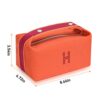 Sluxa Fashion Makeup Bag for Women, Orange Red Canvas Make up Travel Bag, Hanging Cosmetic Bag Organizer for Women（Full updated ） - Image 2