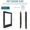 ZJSF Large Dog Door for Doors, Extreme Weather Energy Efficient Pet Door for Cats and Dogs,Paneled Doors with Frame and Telescoping Tunnel, Install in Interior and Exterior Doors, Adjustable Flap - Image 3