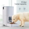 Smart Automatic Cat Feeder - 6-L Reliable Automatic Cat Food Dispenser with Display LCD Screen for Easy Set Up -Portion Control Automatic Dog Feeder - Desiccant Bag Keeps Dry Food Fresh-Voice Recorder - Image 5