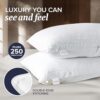 Beckham Hotel Collection Bed Pillows Standard / Queen Size Set of 2 - Down Alternative Bedding Gel Cooling Pillow for Back, Stomach or Side Sleepers - Image 6