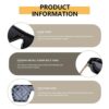 Retro Square Sunglasses for Women Men Trendy UV400 Protection Watermark Lens Sunglasses AM018 (Black/Black(Silver)) - Image 4