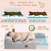 EHEYCIGA Memory Foam Orthopedic Dog Beds Large Sized Dog, Washable Dog Bed with Waterproof Lining Removable Cover, Dog Sofa Bed with Nonskid Bottom Pet Couch Bed, 36x27 Inches, Grey - Image 7