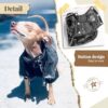 DOGGYZSTYLE Pet Vests Dog Denim Jacket Hoodies Puppy Jacket for Small Medium Dogs (M, Black Print) - Image 6