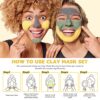 ANAI RUI Turmeric Clay Mask - Green Tea and Dead Sea Minerals, Spa Facial Mask Set for Pore Treatment/Smooth/Clarify, Indoor Use, 2.5 oz each - Image 5