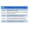 Pet Dwelling Premium QR Code Pet ID Tags - Dog Tags and Cat Tags, Connect to Online Pet Profile, Receive Instant Scanned Tag Location Email Alert(Pink Paw) - Image 3