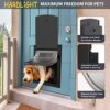 HARDLIGHT Weatherproof Dog Door with Sliding Lock Panel, Tunnel Adjustable, Double Flap Dog Door and Cat Door, Strong and Durable, for Medium, Large, and X-Large Dogs - Image 6