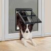 NAMSAN Pet Door for Screen Door Sliding Dog Screen Door Inner Size 12 x 16 inches Lockable Doggy Door Magnetic Automatic Closing - Image 3