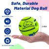 Wobble Giggle Interactive Dog Toys Ball, Squeaky Durable Wag Chewing Ball for Training Teeth Cleaning Herding Balls Indoor Outdoor Safe Dog Gifts for Puppy Small Medium Dogs - Image 4