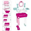 2 in 1 Pretend Play Kids Vanity Table and Chair Beauty Mirror and Accessories Play Set with Trolley Fashion & Makeup Accessories for Girls Travel Suitcase Fashion Beauty Set for Children Little Girls - Image 3