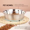 WEDAWN Stainless Steel Dog Bowls, 8 Cups Non-Slip Rubber Bottom Dog Dishes, Deep Food Grade Cat Bowl, Premium Water and Food Pet Bowls for Dogs Cats, Dishwasher Safe, Easy to Clean, 2 Pack - Image 5