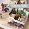 Cq acrylic Makeup Organizer And Storage White Skin Care Cosmetic Display Case With 3 Clear Drawers Make up Stands For Jewelry Hair Accessories Lipstick Lotions Beauty Skincare Product Organizing - Image 3