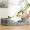 Bedsure Orthopedic Bed for Medium Dogs - Waterproof Dog Sofa Bed Medium, Supportive Foam Pet Couch with Removable Washable Cover, Waterproof Lining and Nonskid Bottom, Grey - Image 6