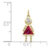 Auriga Fine Jewelry 10k Yellow Gold July Birthstone Charm Pendant (L- 20 mm, W- 10 mm) Gift for Women - Image 4