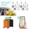 8 Pcs Smart GPS Dog Tracker Kids GPS Keychain Tracker Trackable Key Finders Cute Pet Locator Portable Tracking Devices for Kids Pets Dog Cat Collar Wallet Luggage Smart Phone - Image 6