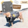 DOGGYZSTYLE Pet Vests Dog Denim Jacket Hoodies Puppy Jacket for Small Medium Dogs (M, Black Print) - Image 7