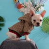 HQREA Dog Hoodie Luxury Dog Clothes Winter Dog Jacket Classic Designer Small Dog Coats Warm Pet Dog Coat Zipper Design Easy On/Off French Bulldog Teddy Pug Puppy Clothes(S) - Image 3