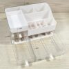 Cq acrylic Makeup Organizer And Storage White Skin Care Cosmetic Display Case With 3 Clear Drawers Make up Stands For Jewelry Hair Accessories Lipstick Lotions Beauty Skincare Product Organizing - Image 5