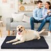 Hero Dog Large Dog Bed for Dogs, 39" Orthopedic Dog Bed for Rest with Removable Washable Cover - Soft Flannel Top Pet Beds with Anti Slip Bottom, Dark Grey, 39"x33.5"x2" - Image 5