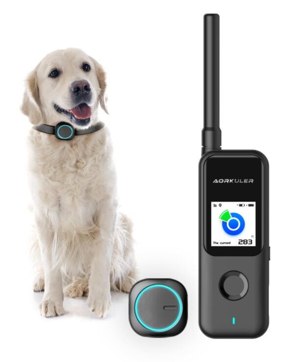 Aorkuler GPS Dog Tracker, Pet Tracker No Monthly Fee No Subscription, Dog Tracker Without Cellular Networks,Real-Time Tracking Device for Dog and Pets, Dog Tracker Without Mobile Phones