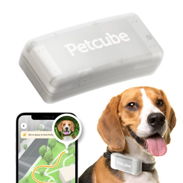 Petcube GPS Tracker for Dogs | Pet GPS Location Tracker with Escape Alerts and Virtual Fences, Activity and Wellness Monitoring, Glows in a Dark, Water and Dust Proof