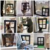 NAMSAN Pet Door for Screen Door Sliding Dog Screen Door Inner Size 12 x 16 inches Lockable Doggy Door Magnetic Automatic Closing - Image 7