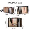 makeup bag 3Pcs,Professional Cosmetic Make up Bags Travel Case Organizer,Accessories Case, Portable Toiletry Bags Womens Clear Tools ,Organizer for Waterproof and Shower Accessories (Checkered) - Image 3