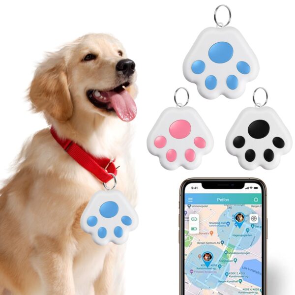 Portable Bluetooth Intelligent Anti-Lost Device,Mini Dog GPS Tracking Device, for Pets Kids Key Chain Wallet Luggage Anti-Lost Tag Alarm Reminder(Blue)