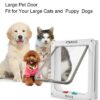 CEESC Extra Large Cat Door (Outer Size 11" x 9.8"), 4 Way Locking Large Cat Door for Interior Exterior Doors, Weatherproof Pet Door for Cats & Doggie with Circumference < 24.8" (White) - Image 4