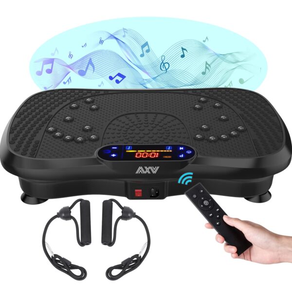 AXV Vibration Plate Exercise Machine Whole Body Workout Vibrate Fitness Platform Lymphatic Drainage Machine for Weight Loss Shaping Toning Wellness Home Gyms Workout