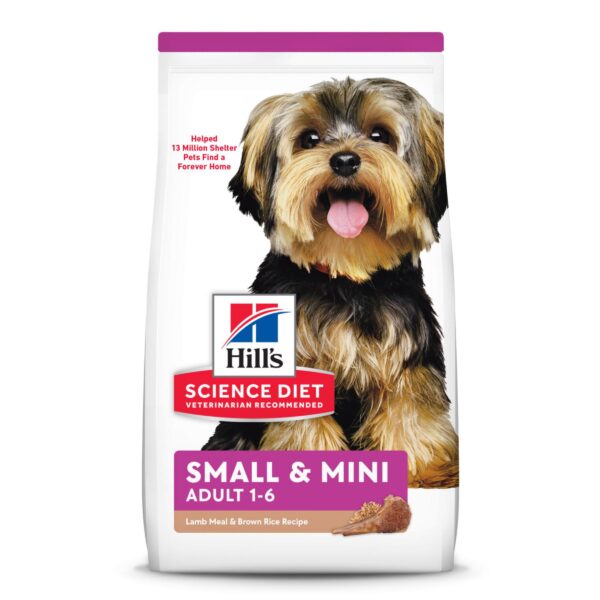 Hill's Science Diet Dry Dog Food, Adult, Small Paws for Small Breed Dogs, Lamb Meal & Brown Rice, 4.5 lb. Bag