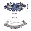 Sankuwen Flower Luxury Jewelry Design Hairpin Rhinestone Hair Barrette Clip,Also Perfect Mother's Day Gifts for Mom(Dark Blue) - Image 2