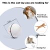 YOFUN Smart Interactive Cat Toy - Newest Version 360 Degree Self Rotating Ball, USB Rechargeable Wicked Ball, Build-in Spinning Led Light, Stiulate Hunting Instinct for Your Kitty (White) - Image 3