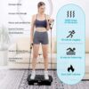 AXV Vibration Plate Exercise Machine Whole Body Workout Vibrate Fitness Platform Lymphatic Drainage Machine for Weight Loss Shaping Toning Wellness Home Gyms Workout - Image 4